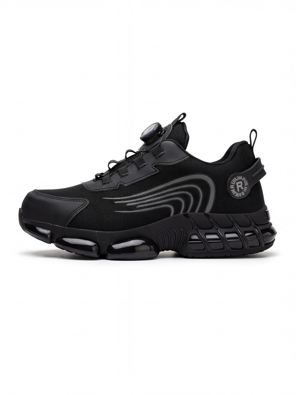 Rotating-Dial Steel Toe Puncture-Resistant Work Shoes