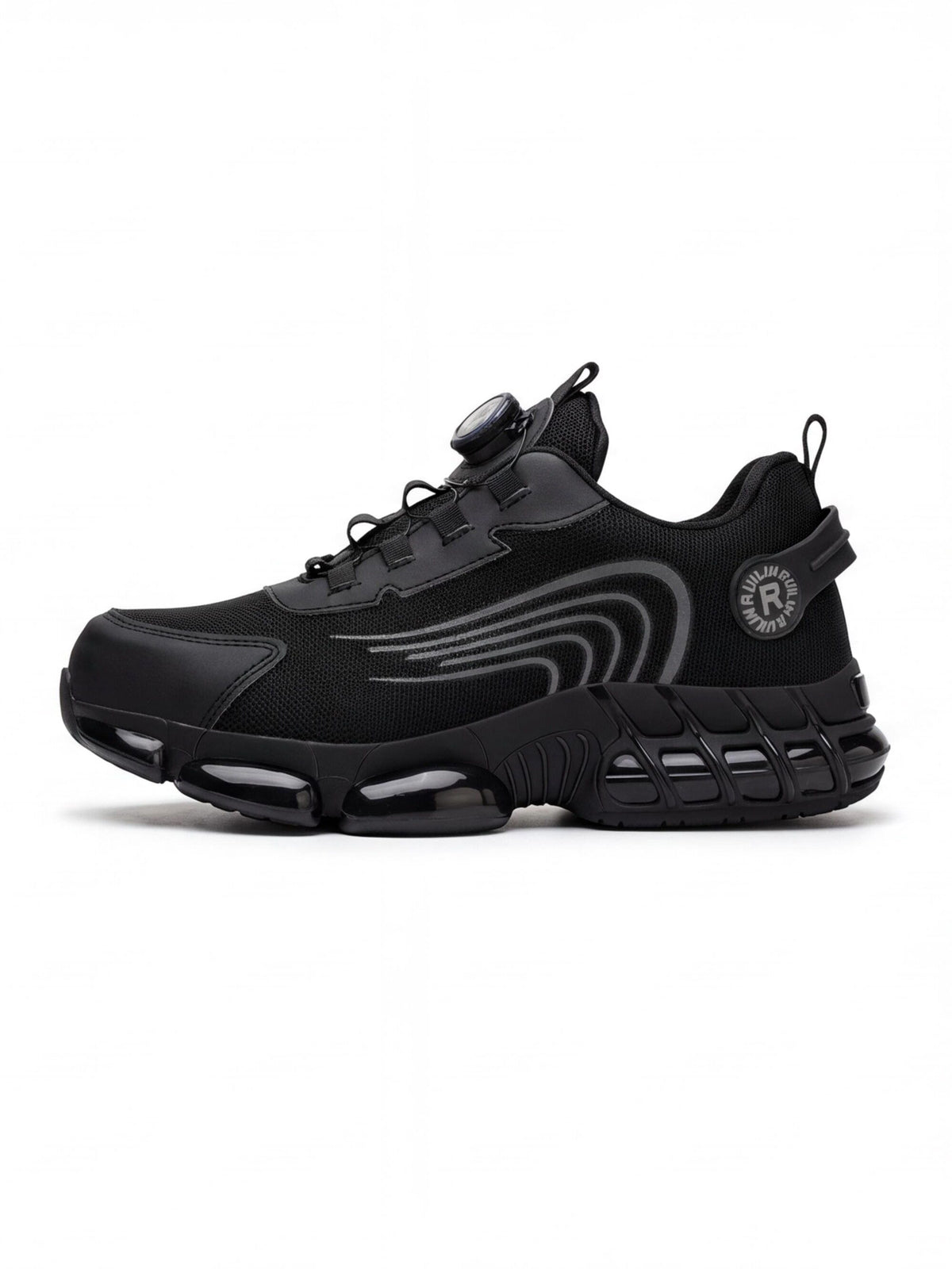 Rotating-Dial Steel Toe Puncture-Resistant Work Shoes