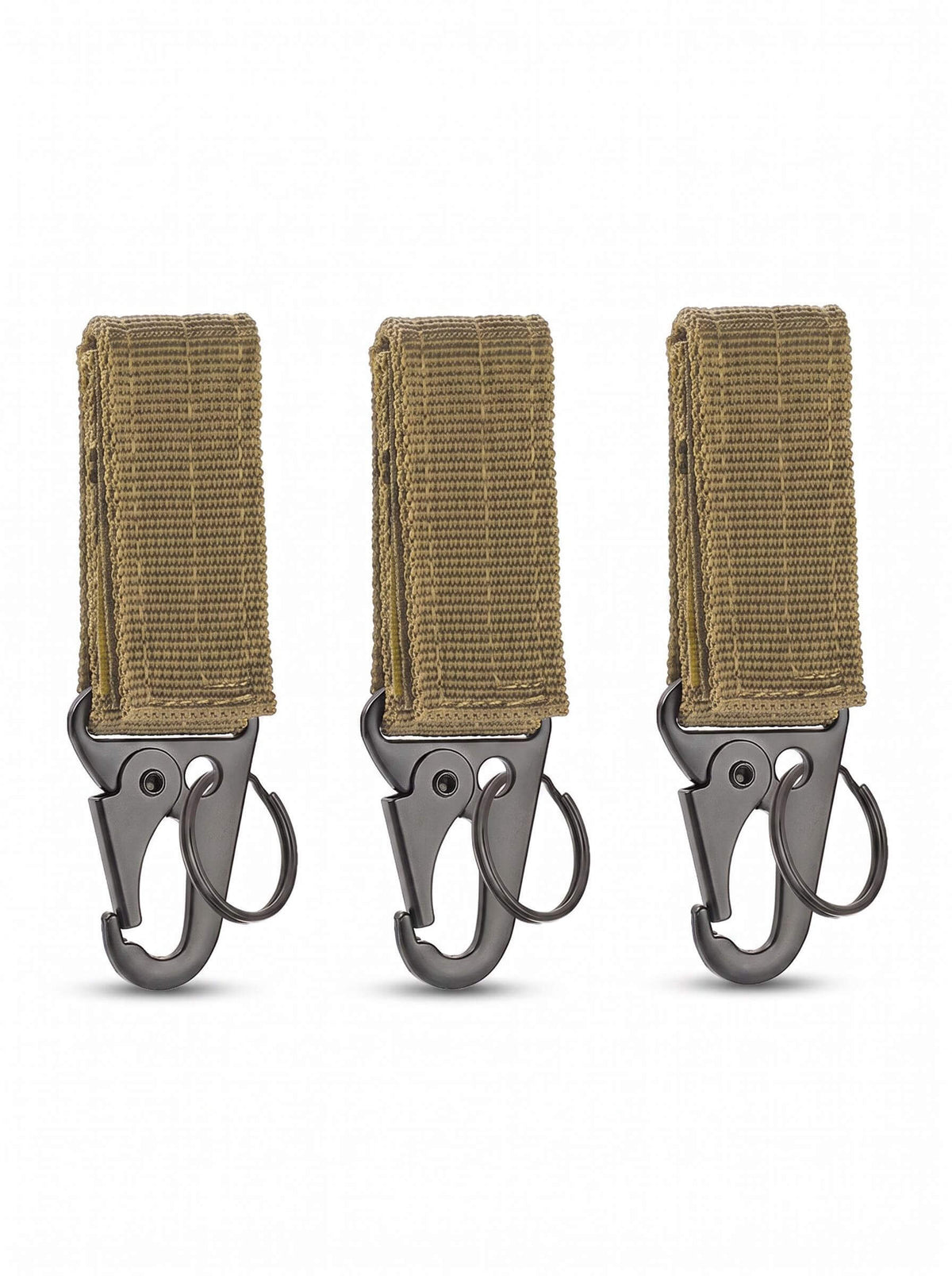 3-Piece Webbing Work Key Holders with Utility Clips