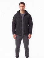 Fleece-Lined Windproof Multi-Pocket Work Jacket