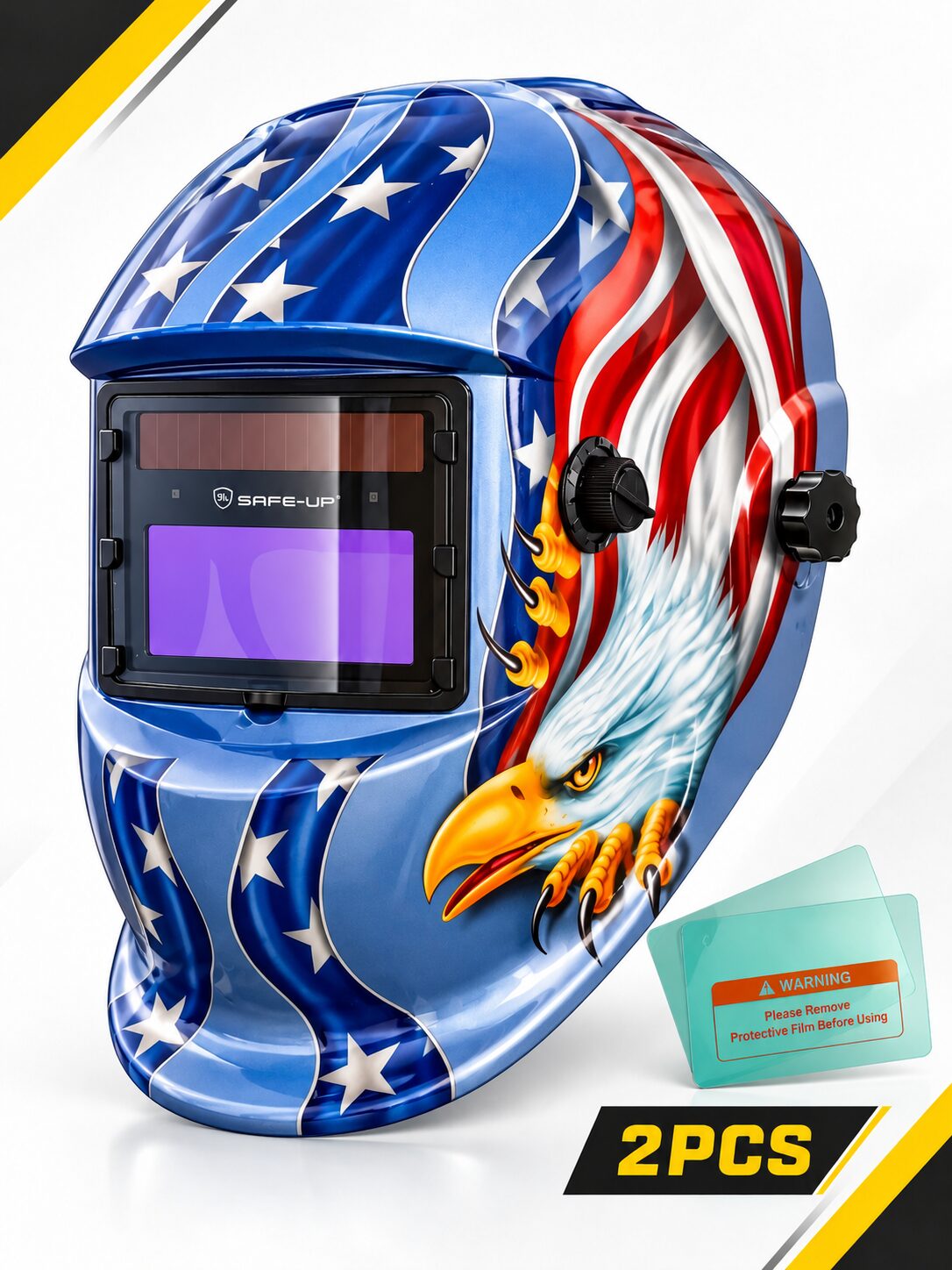 Auto-Darkening Welding Helmet with Eagle Graphic