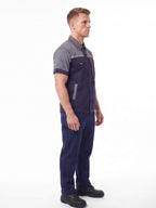 Short-Sleeve Multi-Pocket Mechanic Work Shirt