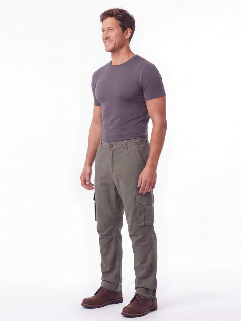 Unisex Large-Pocket Loose-Fit Cargo Work Pants