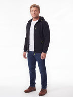 Full-Zip Hooded Work Sweatshirt with Zippered Pockets