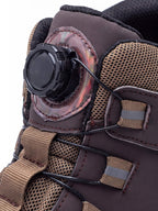Rotating-Button Steel-Toe Anti-Puncture Work Shoes