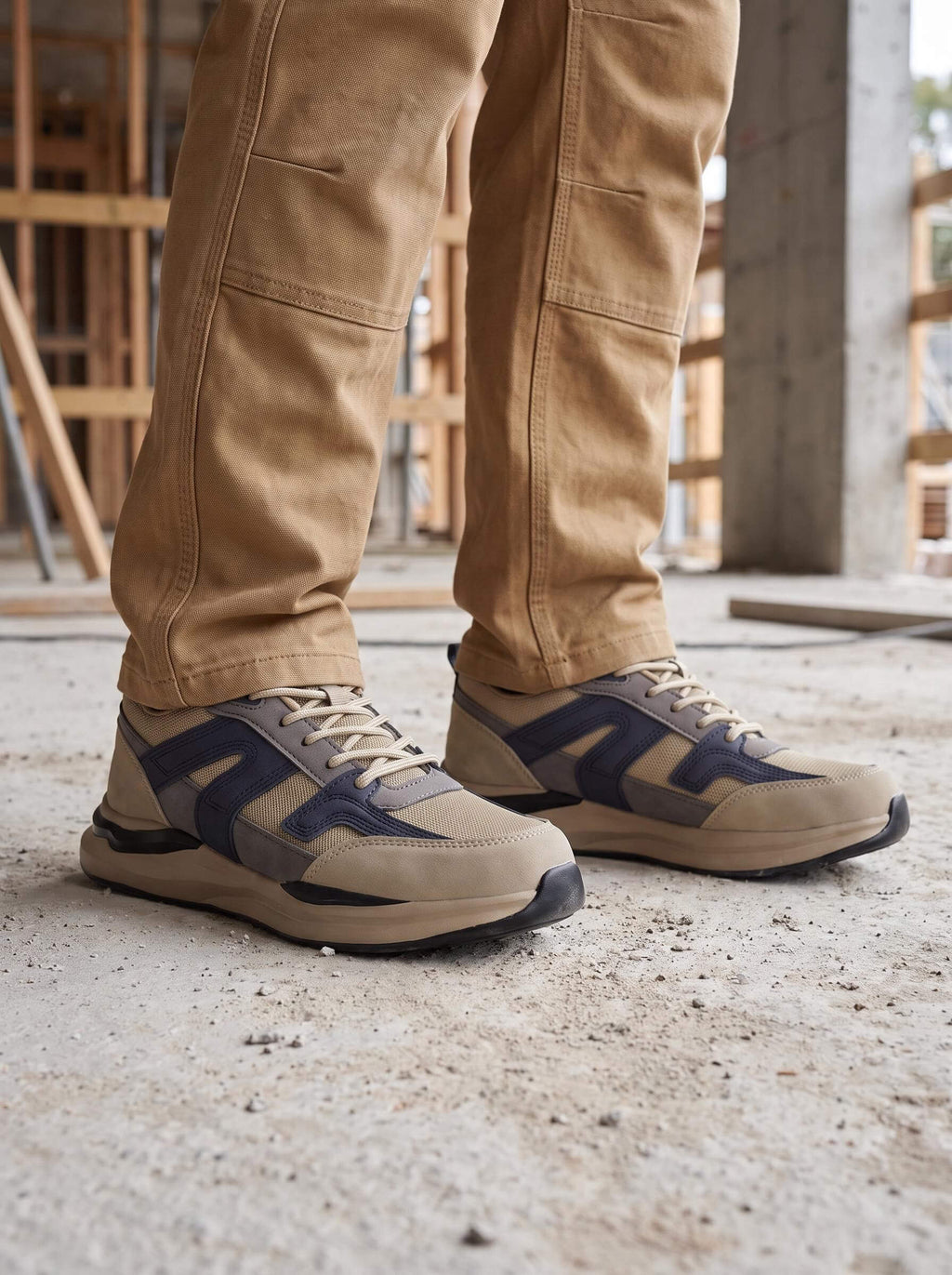 Lightweight Steel Toe Puncture-Resistant Work Sneakers