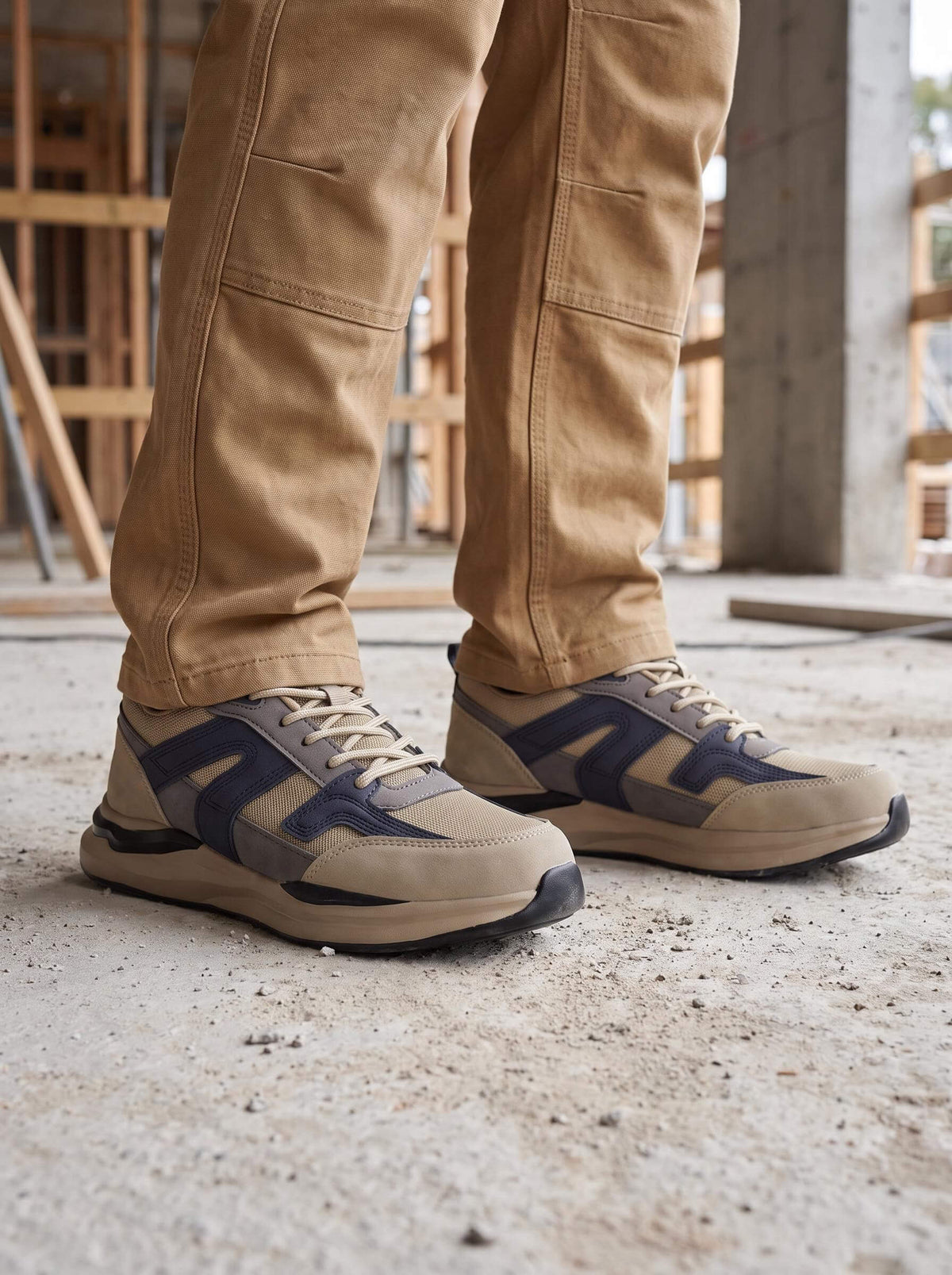 Lightweight Steel Toe Puncture-Resistant Work Sneakers