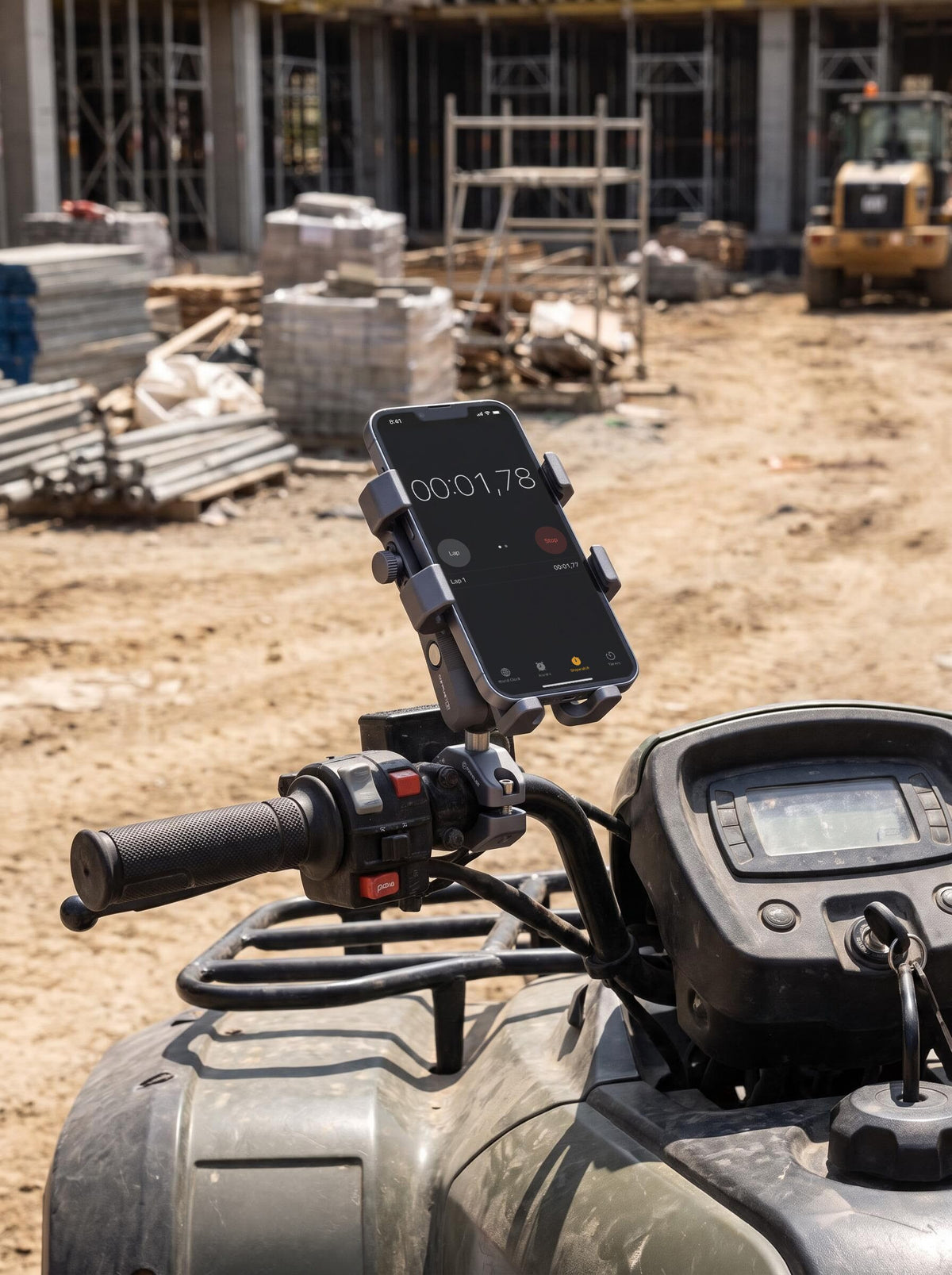 Shock-Absorbing Adjustable Handlebar Phone Mount