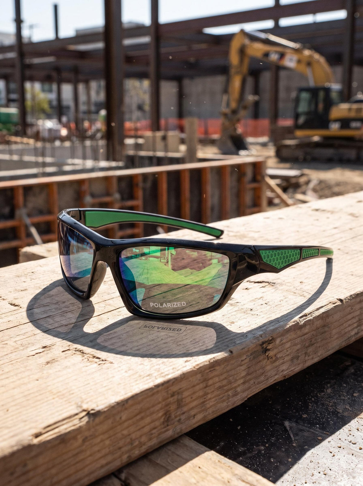 Polarized Mirrored Wraparound Work Sunglasses for Bright Sun