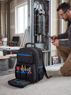 59-Pocket Electrician Tool Backpack with Removable Organizer