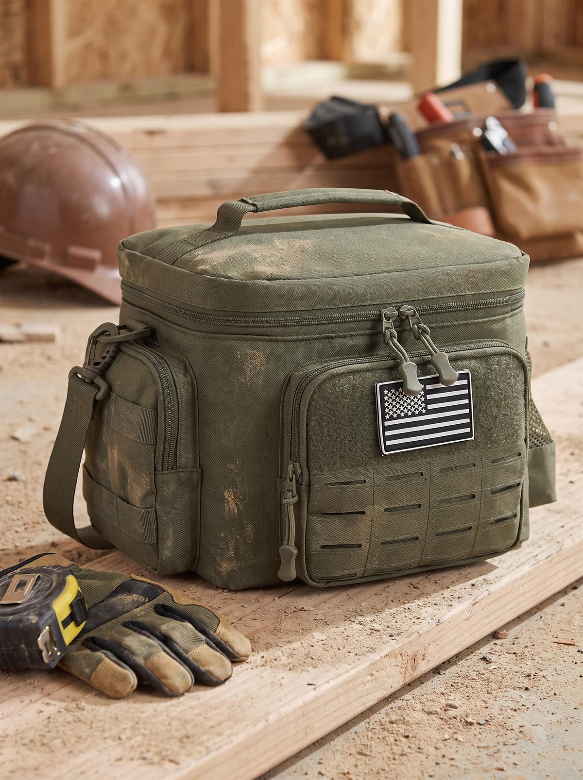 13L Insulated Work Lunch Cooler with Multi-Pocket Storage