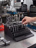 84-Hole Machining Tool Organizer Rack