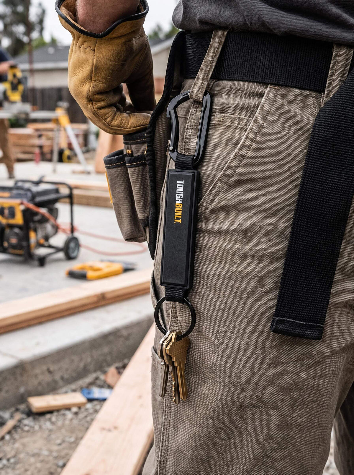Carabiner Work Keychain with Webbing Strap
