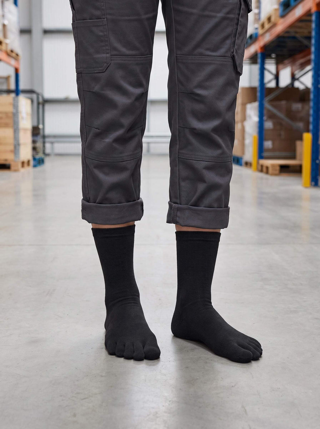 Five-Toe Work Socks for Reduced Toe Rubbing