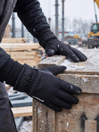 Plush-Lined Windproof Touchscreen Winter Work Gloves