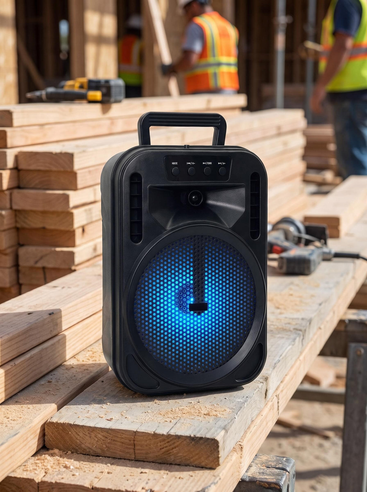 Portable 6.5-Inch Bluetooth & FM Work Speaker