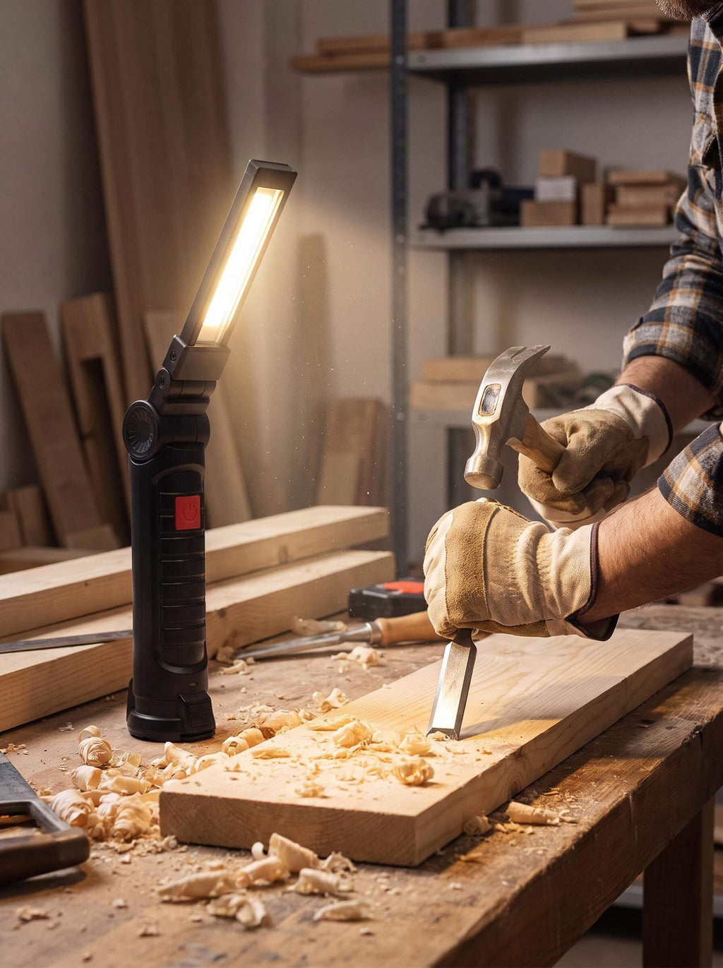Foldable Magnetic COB Work Light with Hanging Hook