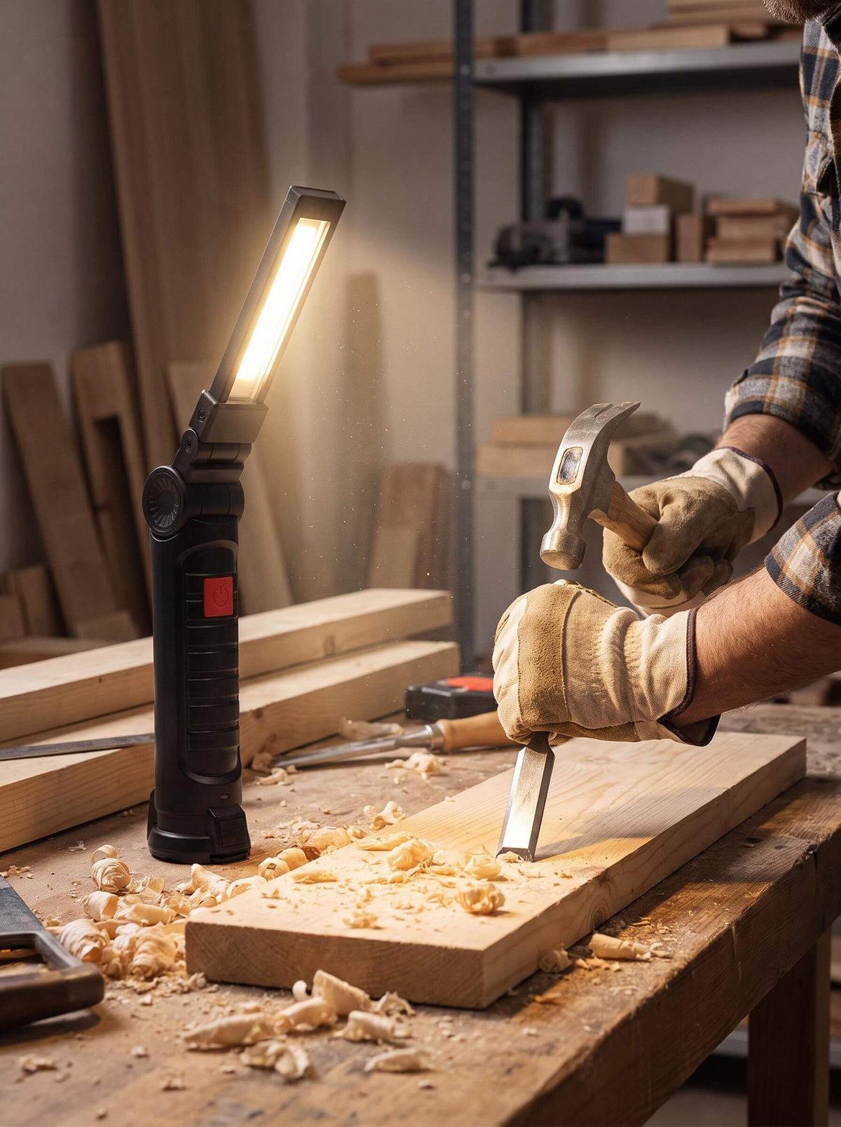 Foldable Magnetic COB Work Light with Hanging Hook