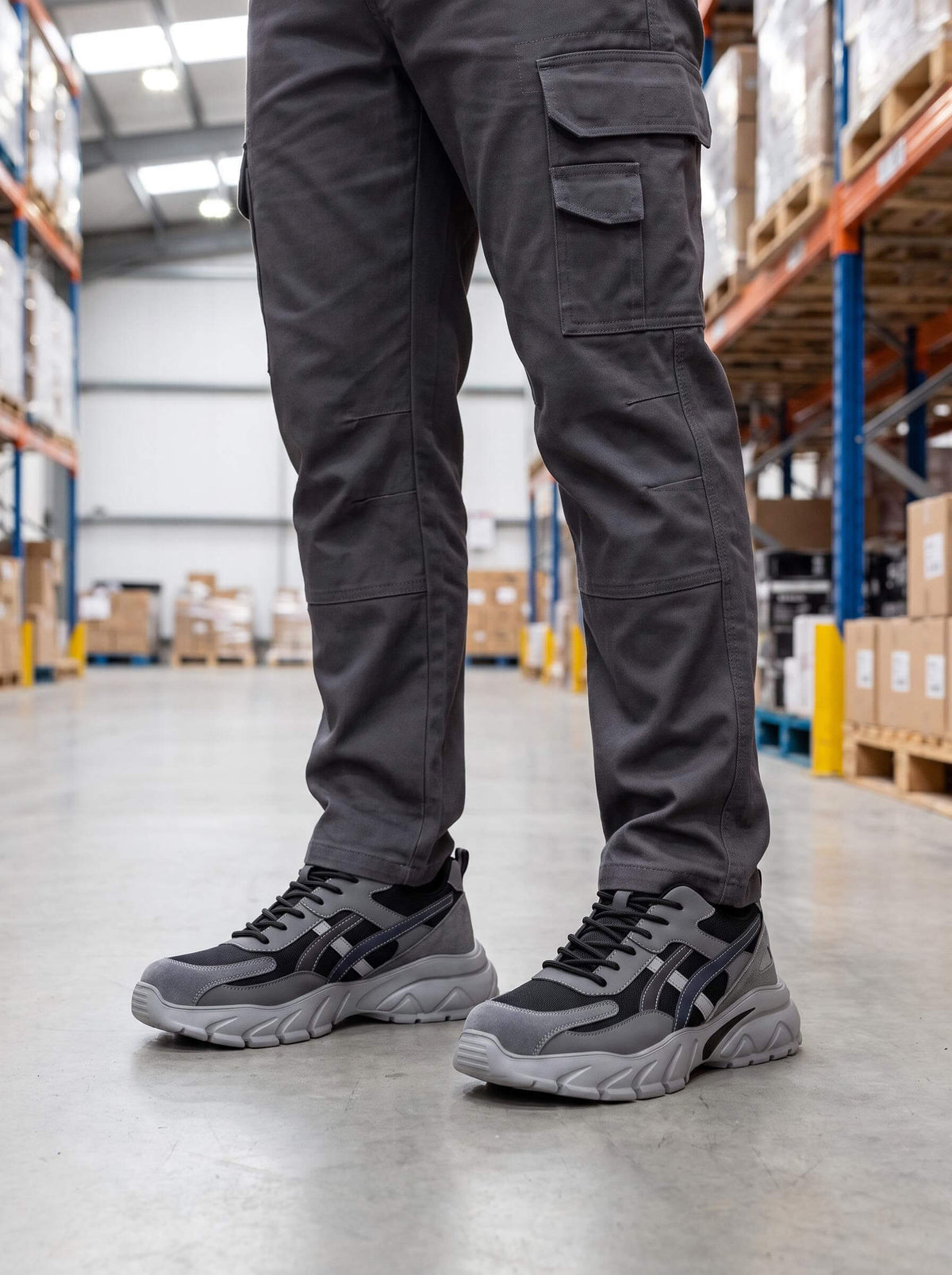 Lightweight Steel-Toe Anti-Puncture Work Sneaker