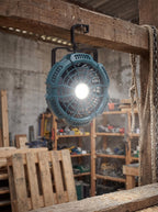 Makita-Compatible Cordless Jobsite Fan with 9W LED Light