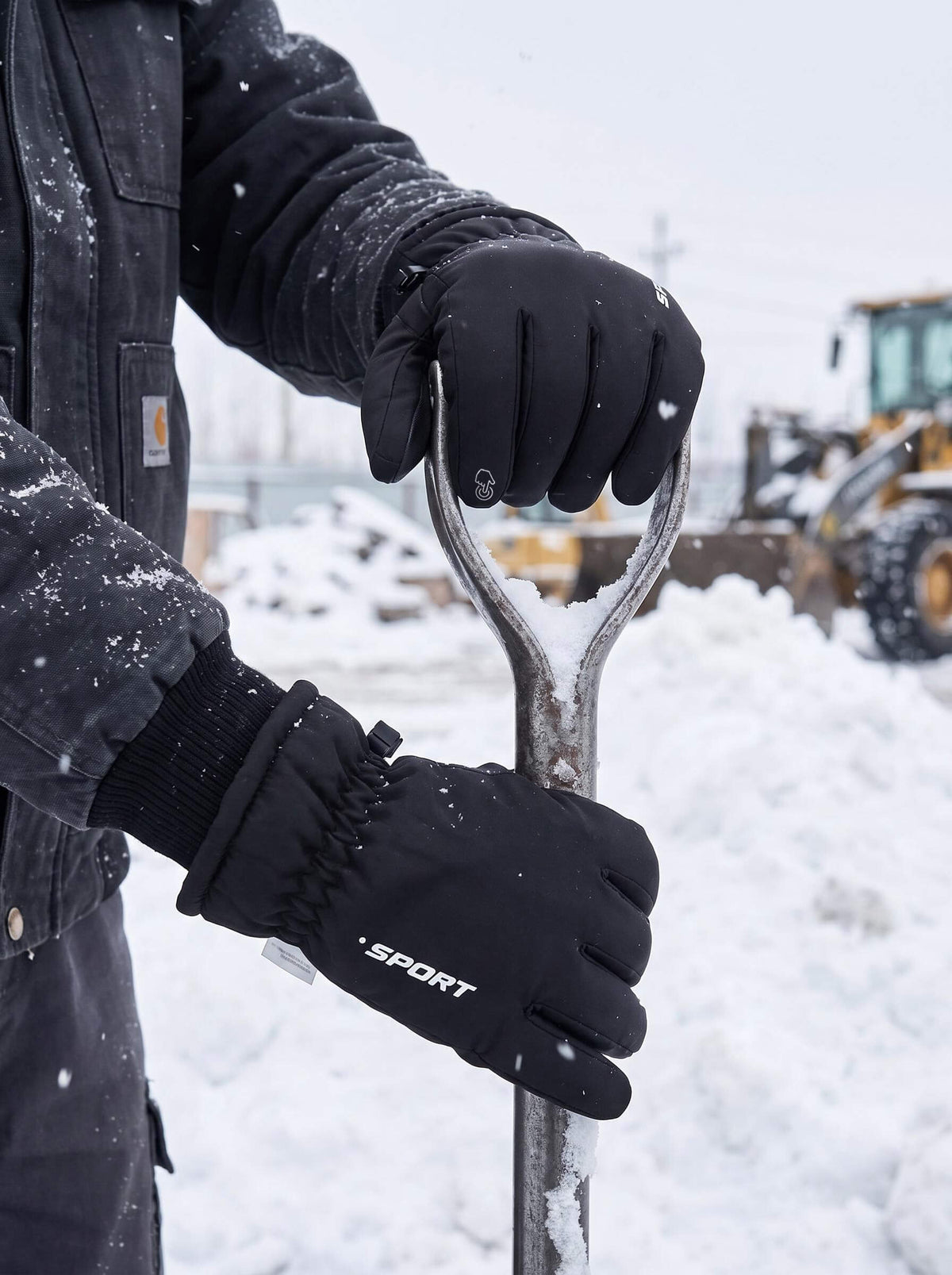 Plush-Lined Windproof Touchscreen Winter Work Gloves