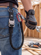 Elastic Quick-Release Tool Lanyard with Carabiner