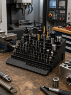 84-Hole Machining Tool Organizer Rack