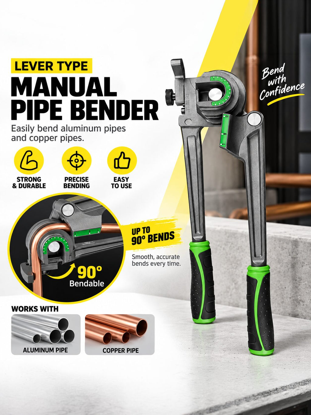 3-in-1 Manual Tube Bender for 6mm, 8mm & 10mm Tubing