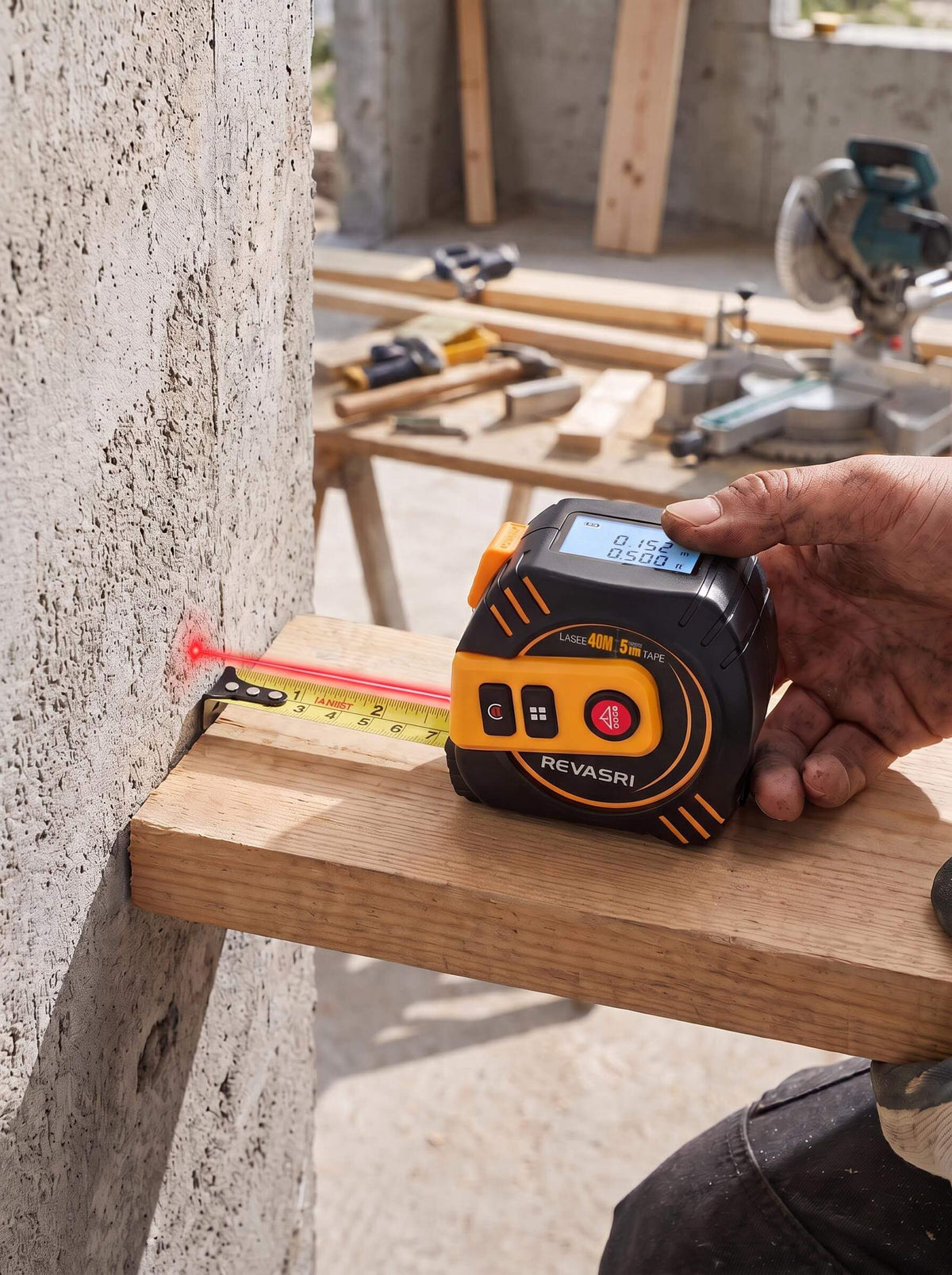 40M Laser + 5M Tape Measure