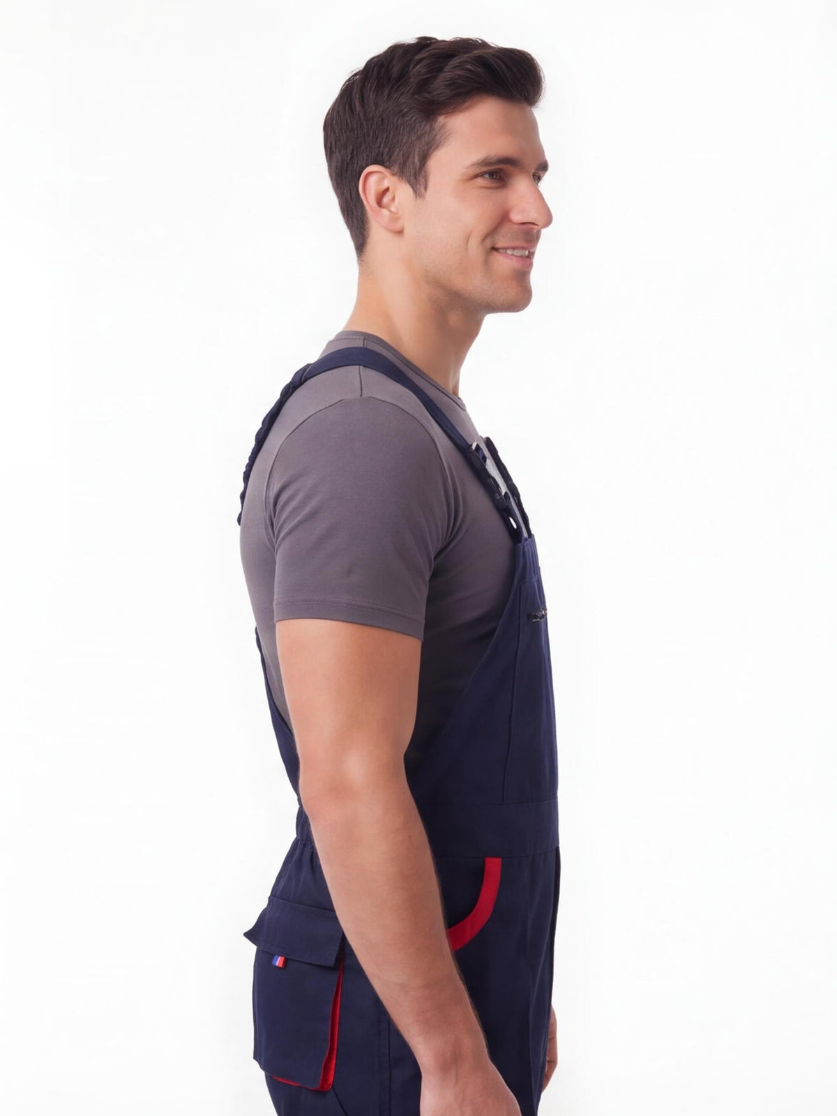 Multi-Pocket Work Bib Overalls with Zippered Chest Pocket