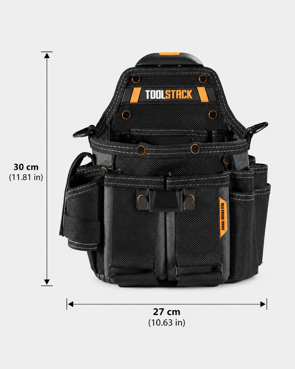 Compact Electrician Tool Pouch with Quick-Hook Attachment