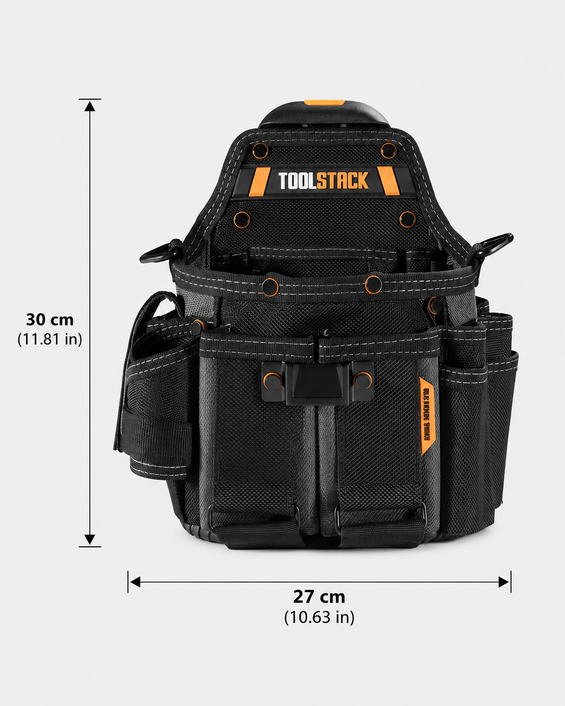 Compact Electrician Tool Pouch with Quick-Hook Attachment