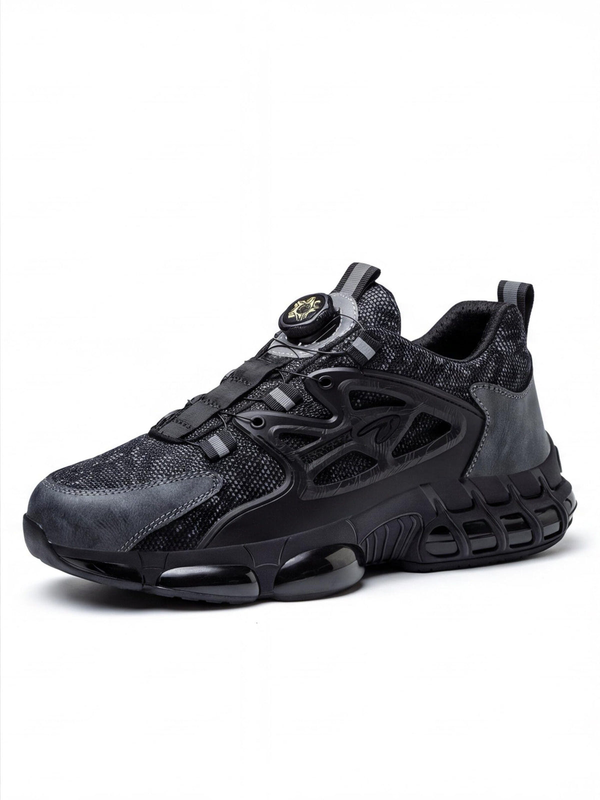 Rotating-Dial Steel Toe Puncture-Resistant Work Shoes