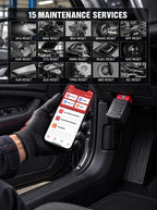 Bluetooth Full-System OBD2 Diagnostic Scanner with 15 Resets