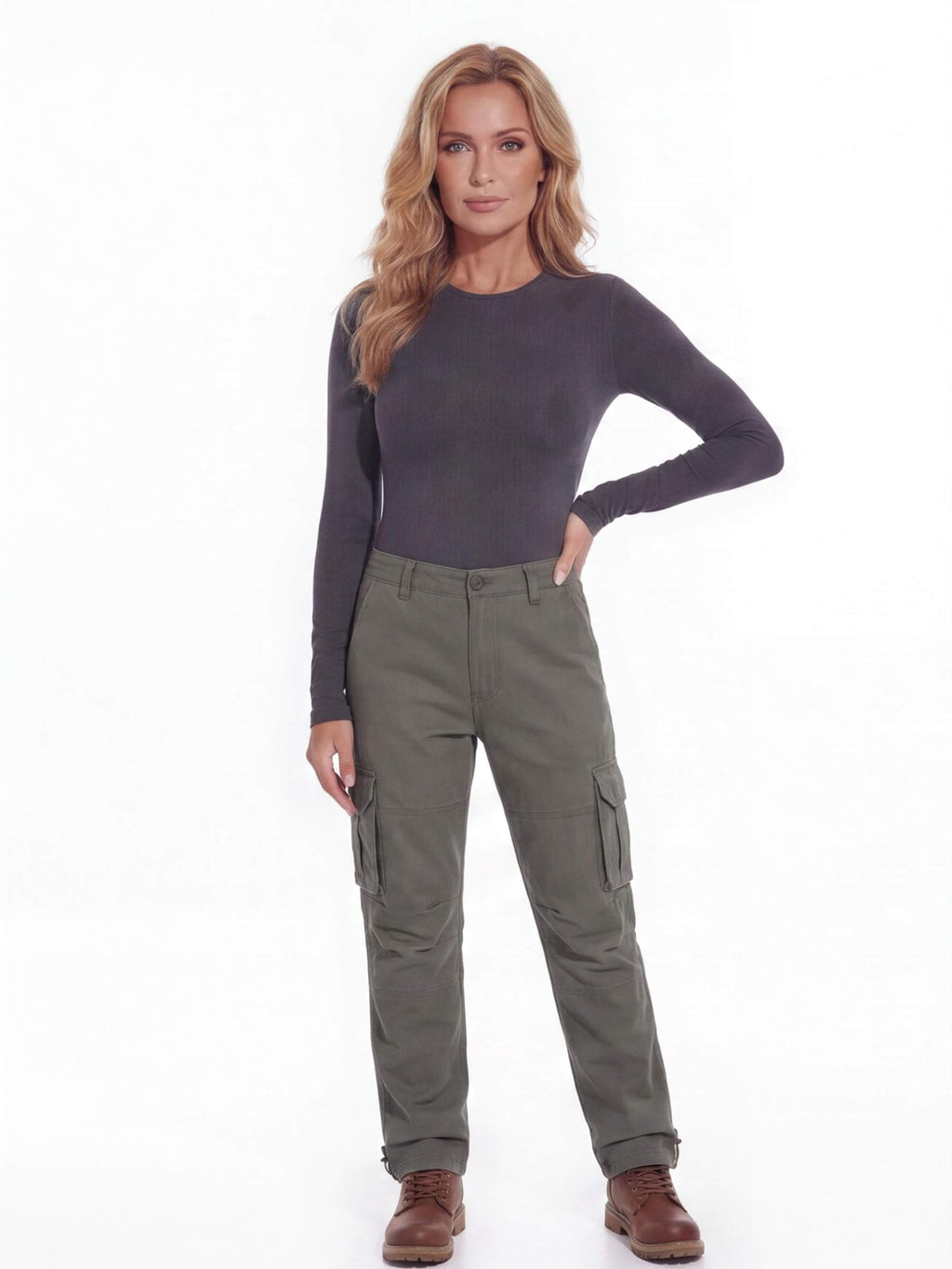 Unisex Large-Pocket Loose-Fit Cargo Work Pants