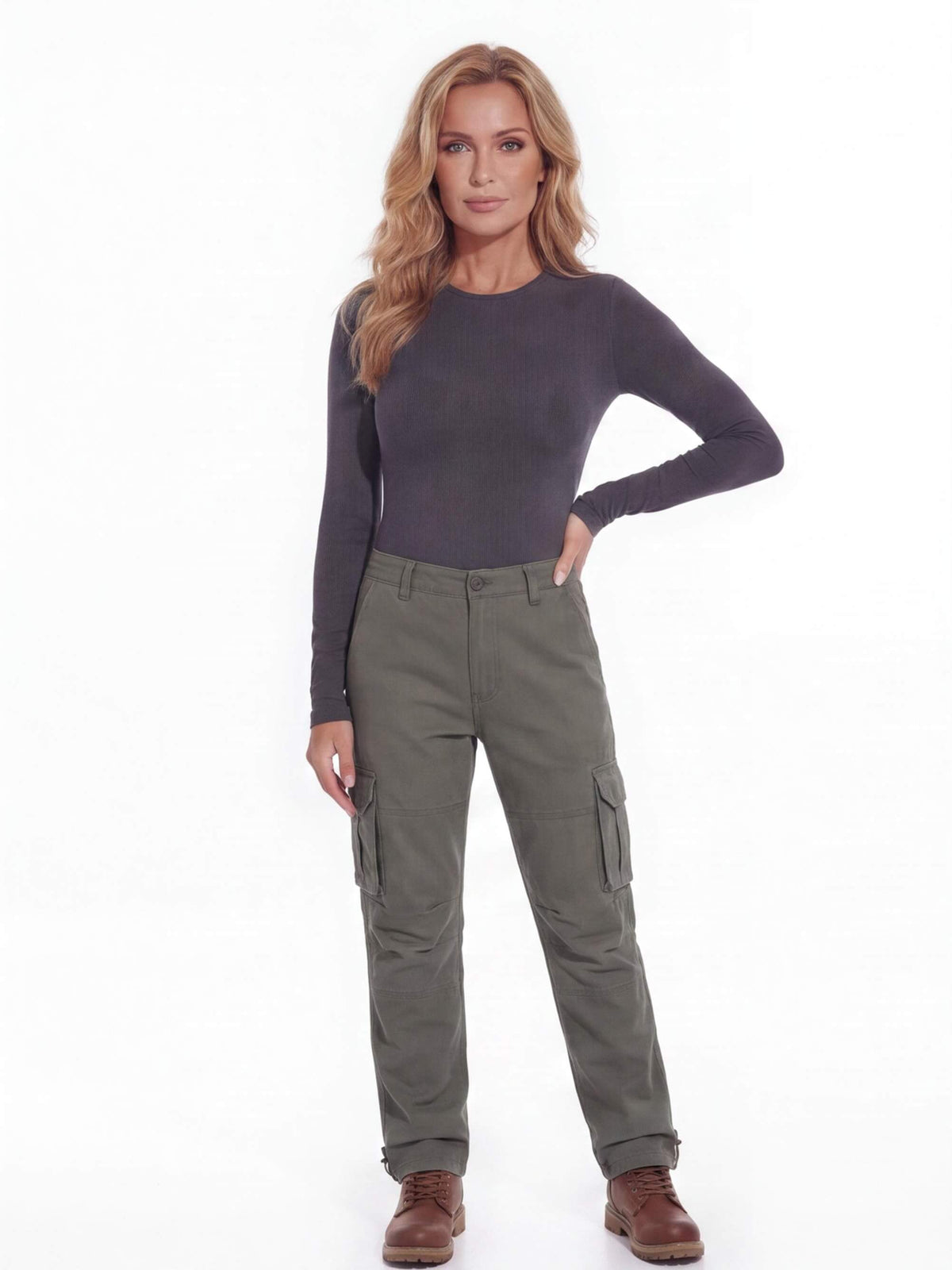 Unisex Large-Pocket Loose-Fit Cargo Work Pants