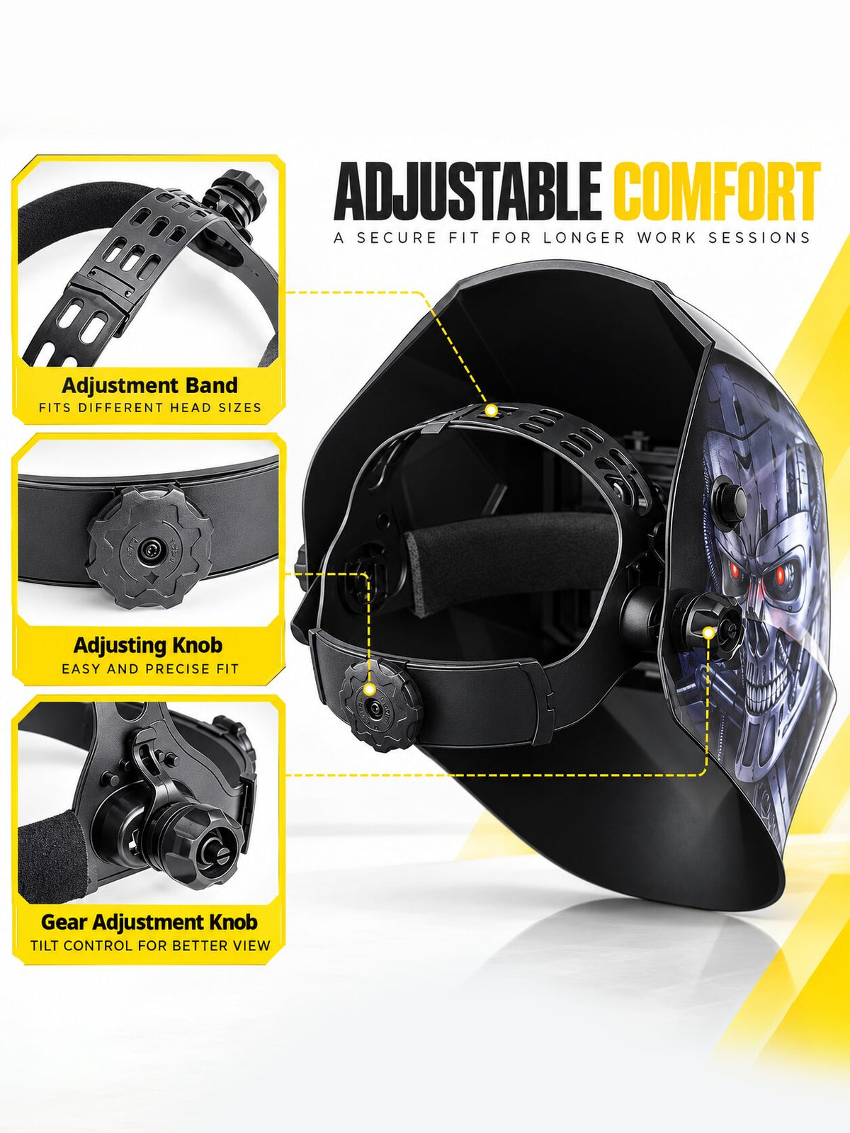 Solar Auto-Darkening Welding Helmet for MIG TIG & Cutting