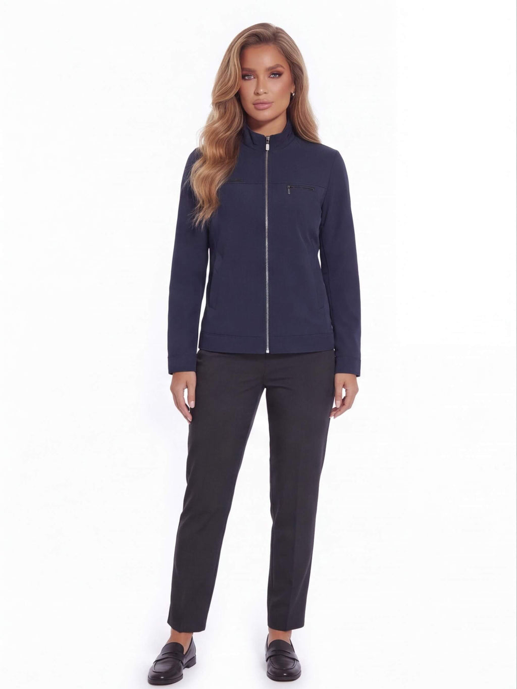 Business Casual Zip Work Jacket