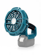 Makita-Compatible Cordless Jobsite Fan with 9W LED Light