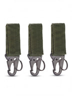 3-Piece Webbing Work Key Holders with Utility Clips