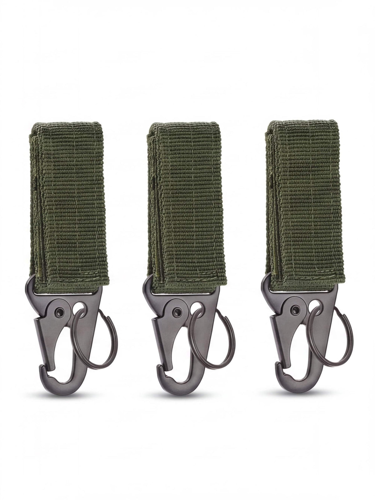 3-Piece Webbing Work Key Holders with Utility Clips
