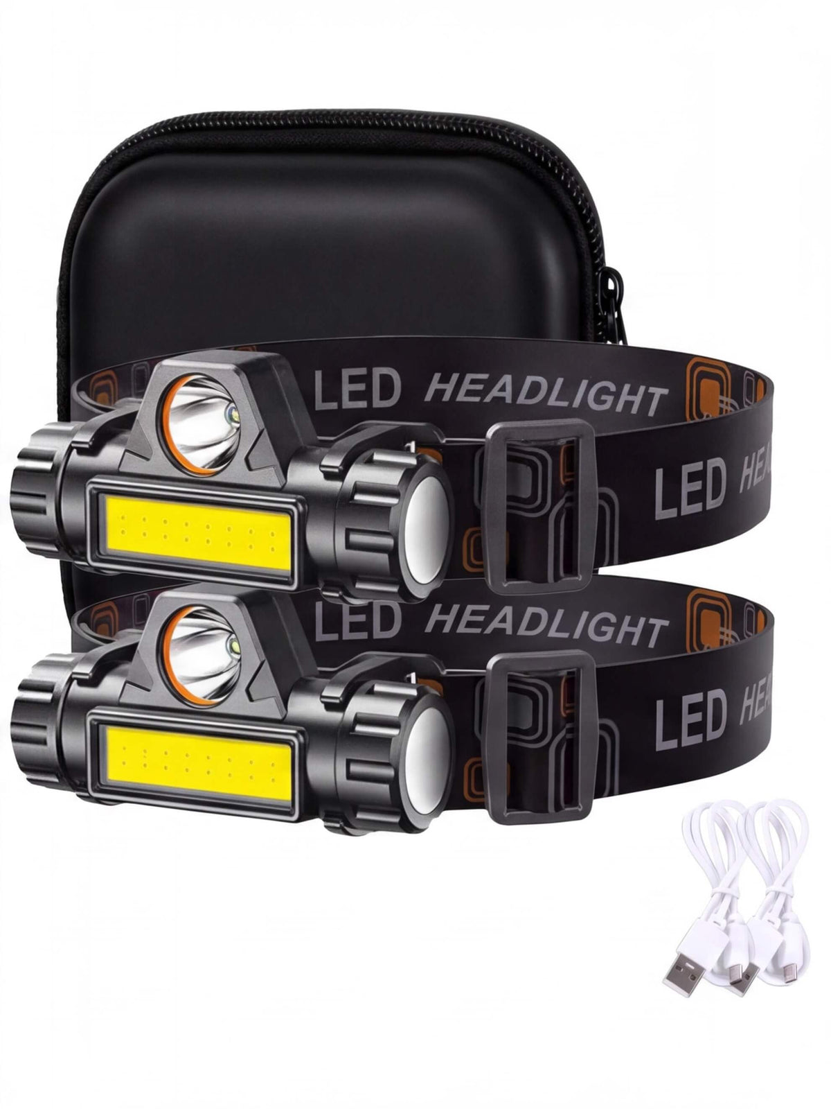 Rechargeable Magnetic Work Headlamp with 90° Adjustable Aim