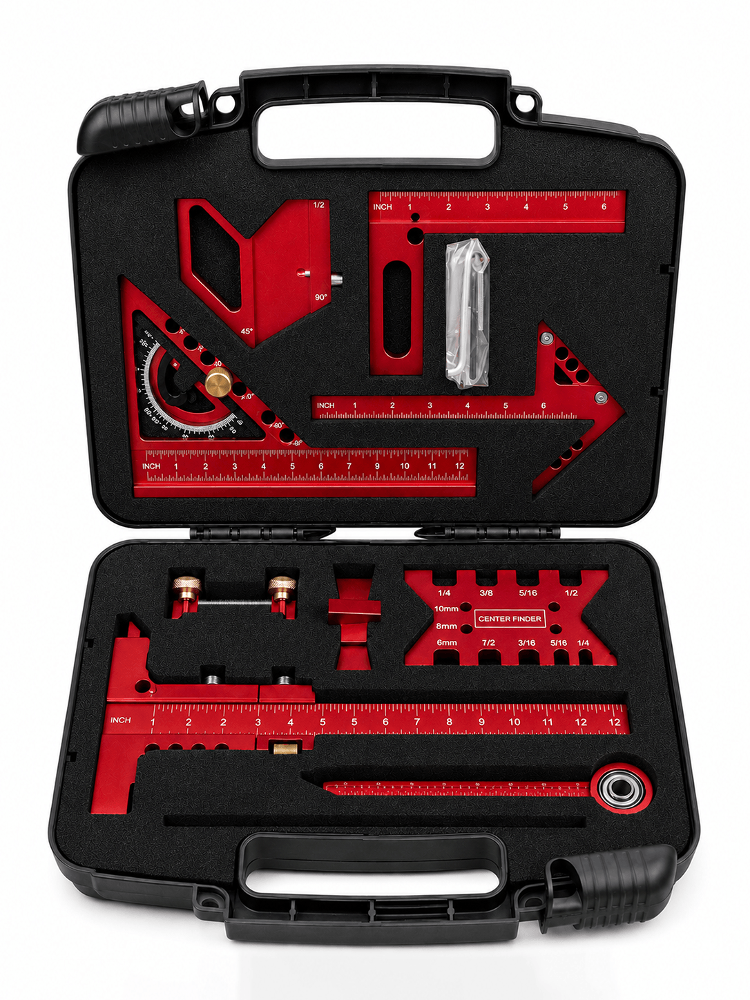 Aluminum Woodworking Square & Layout Tool Kit