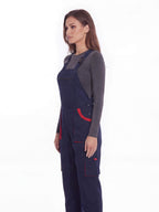 Multi-Pocket Work Bib Overalls with Zippered Chest Pocket