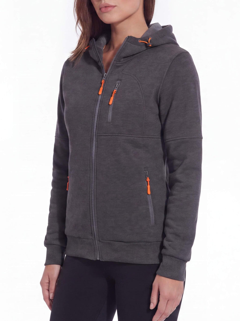 Slim-Fit Full-Zip Work Hoodie with Zip Pockets
