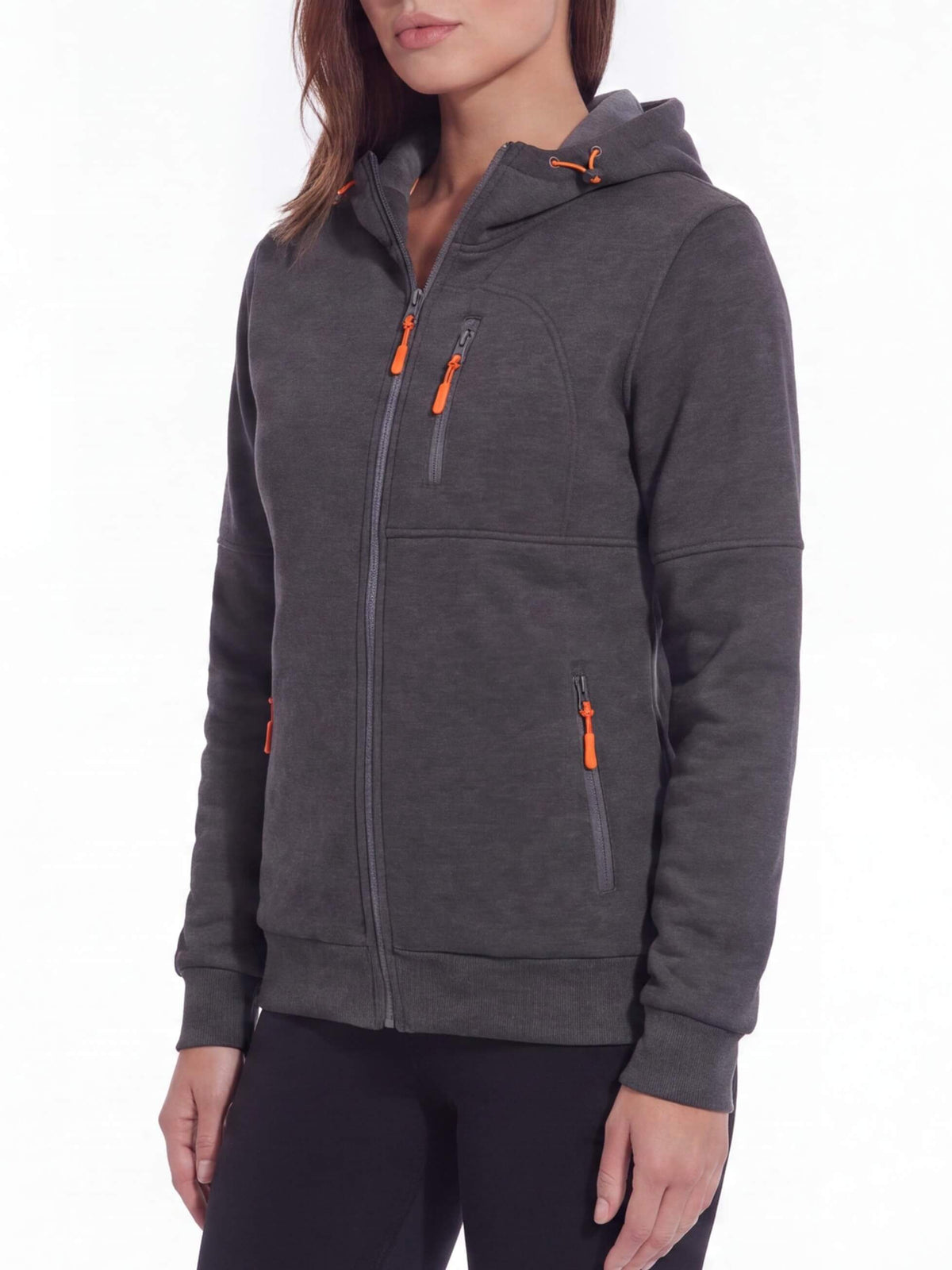 Slim-Fit Full-Zip Work Hoodie with Zip Pockets