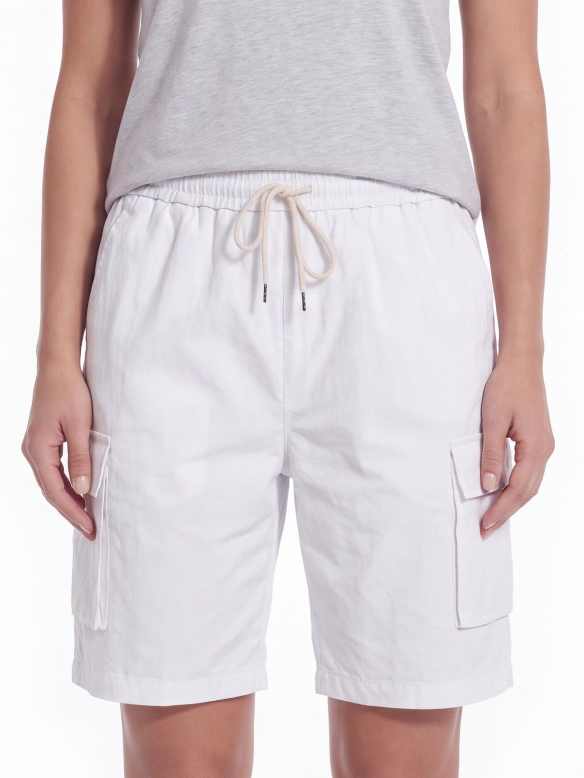 Breathable Summer Cargo Work Shorts with Drawstring Waist
