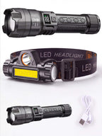 Rechargeable Magnetic Work Headlamp with 90° Adjustable Aim