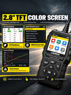 Handheld OBD2 Diagnostic Scanner with Live Data