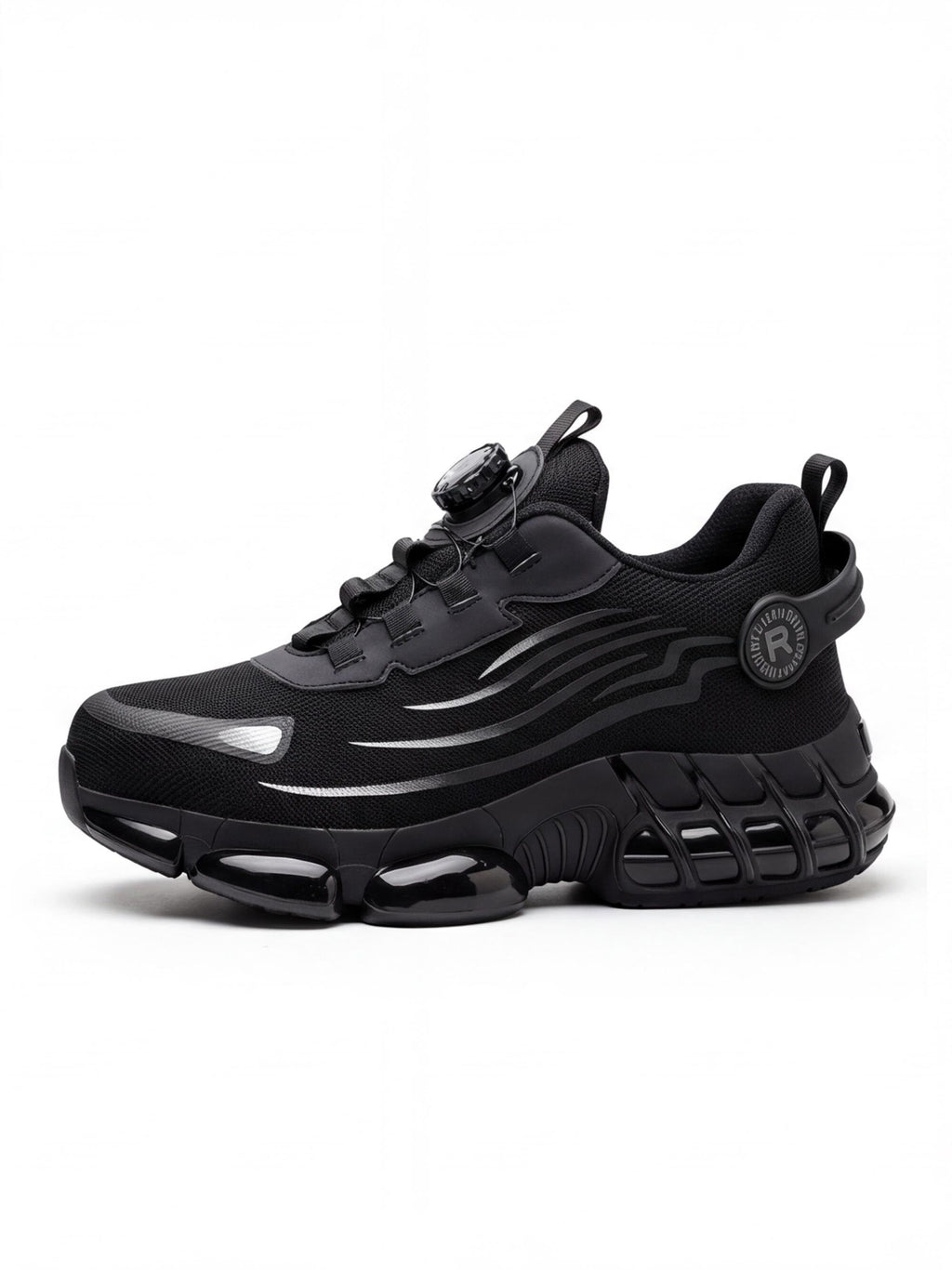 Rotating-Dial Steel Toe Puncture-Resistant Work Shoes